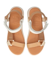 【Oh my Sandals】カラーコンビ厚底ベルクロサンダル(E52109)