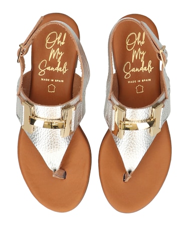 【Oh my Sandals】ラウンドトウオーナメントトングサンダル(E52202)
