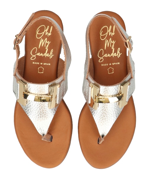 【Oh my Sandals】ラウンドトウオーナメントトングサンダル(E52202)
