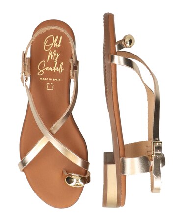 【Oh my Sandals】メタルサムリングサンダル(E52205)