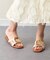 【Oh my Sandals】スクエアトウフラットバックルサンダル(E52303)