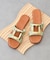 【Oh my Sandals】スクエアトウフラットバックルサンダル(E52303)