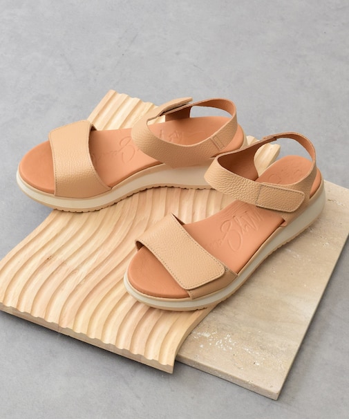 【Oh my Sandals】ベルクロローヒールサンダル(E52500)