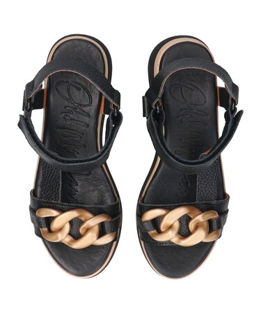 【Oh my Sandals】メタルチェーンベルクロサンダル(E52501)