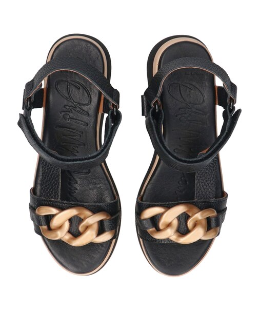 【Oh my Sandals】メタルチェーンベルクロサンダル(E52501)