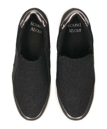 【Round About】ヒールアップスリッポンスニーカー(455100)