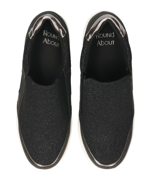 【Round About】ヒールアップスリッポンスニーカー(455100)