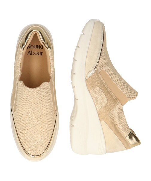 【Round About】ヒールアップスリッポンスニーカー(455100)