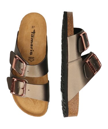 【Tamaris】フットベッドダブルベルトスライドサンダル(455702)