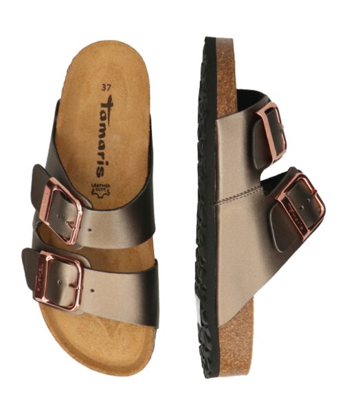 【Tamaris】フットベッドダブルベルトスライドサンダル(455702)