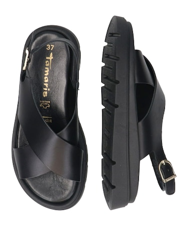 【Tamaris】クロスベルトレザーサンダル(455708)