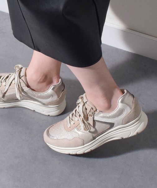 【Tamaris】サイドジップコンビスニーカー(455803)