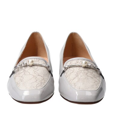 【Bridget Birkin】レースコンビパールビットローファー-(51625B)