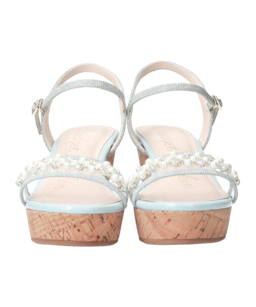 【Bridget Birkin】パール飾りPVC厚底サンダル-(52152B)
