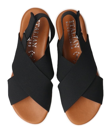 【ITALIAN SHOEMAKERS】厚底エラスティッククロスサンダル-(92120T)