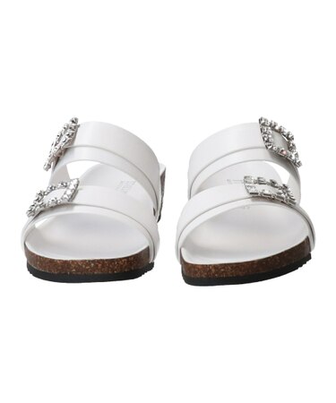 【ITALIAN SHOEMAKERS】ビジューベルトフットベッドサンダル-(92211T)