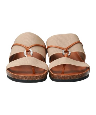 【ITALIAN SHOEMAKERS】ラインストーンフットベッドサンダル-(92359T)