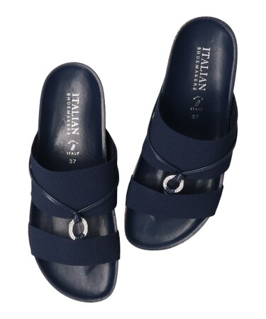 【ITALIAN SHOEMAKERS】ラインストーンフットベッドサンダル-(92359T)