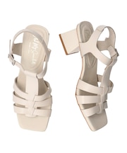 【Oh my Sandals】スクエアトウアンクルストラップサンダル-(E2010E)