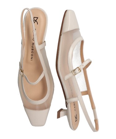 【FABIO RUSCONI】ワンストラップネットバックバンドパンプス-(F1318F)