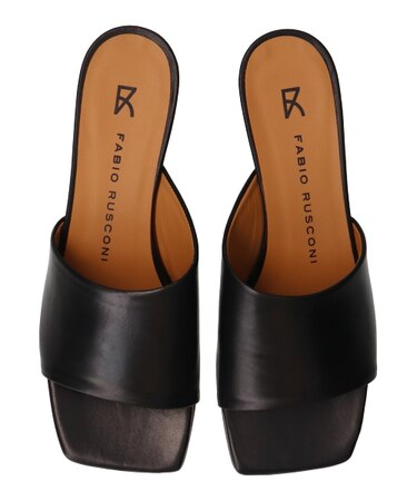 【FABIO RUSCONI】スクエアトウスプールヒールミュール-(F2302F)