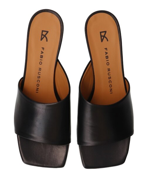【FABIO RUSCONI】スクエアトウスプールヒールミュール-(F2302F)
