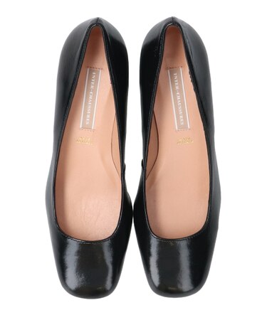 【INTER-CHAUSSURES】スクエアトウプレーンパンプス-(I1101N)