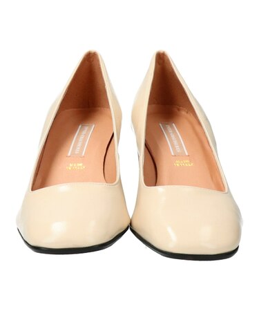 【INTER-CHAUSSURES】スクエアトウプレーンパンプス-(I1101N)