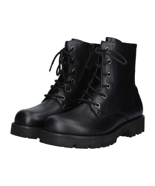 【PARADIS COULEUR】オブリークトウ撥水レースアップブーツ