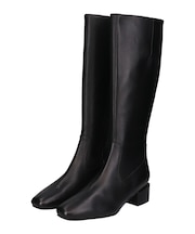 【PARADIS COULEUR】スクエアトウ撥水ロングブーツ