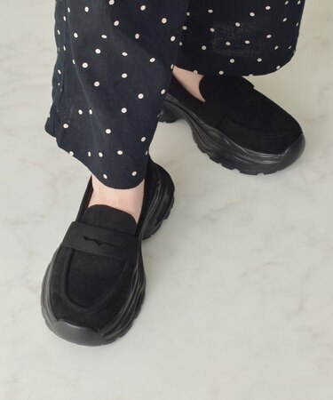 【ROUND ABOUT】撥水ボリュームソールローファー