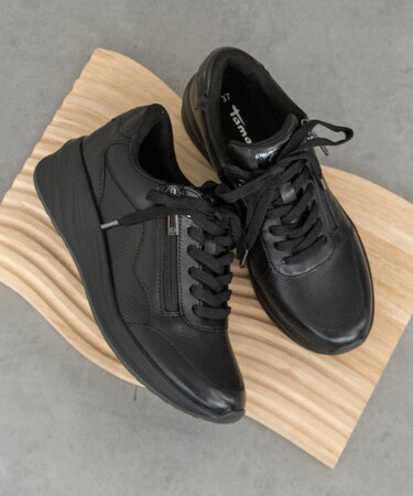 【TAMARIS】ファスナー付き5cmヒールスニーカー