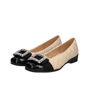 【BRIDGET BIRKIN WALK】キルティングビジューリボンウォーキングパンプス