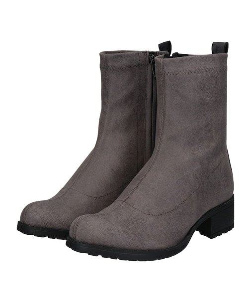 【bussola】撥水4cmヒールストレッチショートブーツ