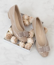 【BRIDGET BIRKIN】ヒールビジューリボンパンプス