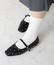 【BRIDGET BIRKIN】ドットビジューメリージェーンシューズ