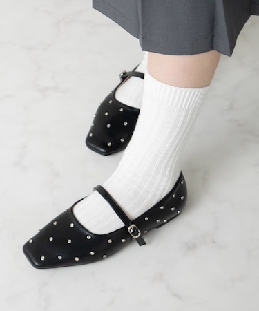 【BRIDGET BIRKIN】ドットビジューメリージェーンシューズ