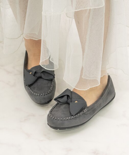 【BRIDGET BIRKIN】グログランリボンモカシンシューズ