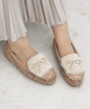 【BRIDGET BIRKIN】キラキラリボンムートンシューズ