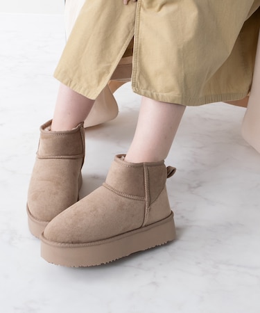 【BRIDGET BIRKIN】スエード調ムートンブーツ