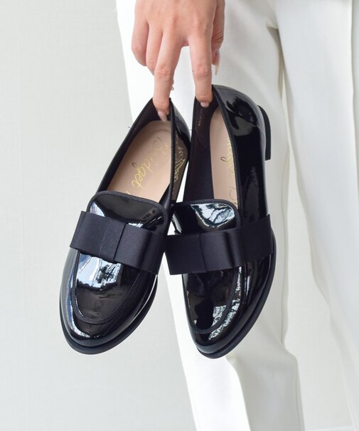 【BRIDGET BIRKIN】グログランリボンレインローファー