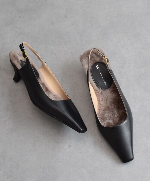 FABIO RUSCONI ポインテッドトウカラーヒールバックバンド　35 新色入荷》【FABIO RUSCONI】ポインテッドトウミドルヒール