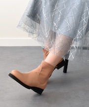 【FABIO RUSCONI】ラウンドトウストレッチショートブーツ