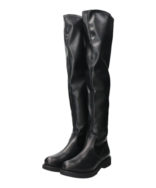 【FABIO RUSCONI】ヒールアップストレッチニーハイブーツ