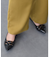 【INTER-CHAUSSURES】ポインテッドローヒールバックルパンプス