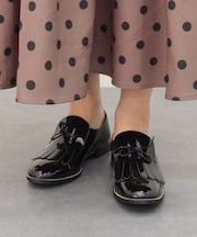 【INTER-CHAUSSURES】レースリボンエナメルキルトシューズ