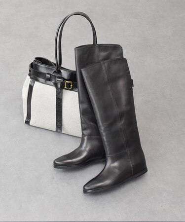 【CORSO ROMA,9】インヒールバックジップロングブーツ