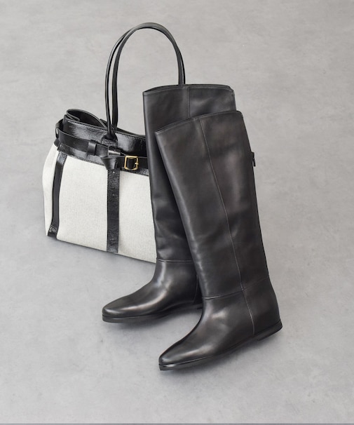 【CORSO ROMA,9】インヒールバックジップロングブーツ