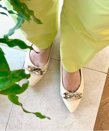 【BRIDGET BIRKIN】マーブルチェーンフラットパンプス