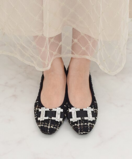 【BRIDGET BIRKIN】スクエアビジューフラットシューズ